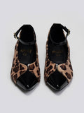 Μπαλαρίνες μυτερές με print Estil - Leopard - thefashionproject.gr - Estil
