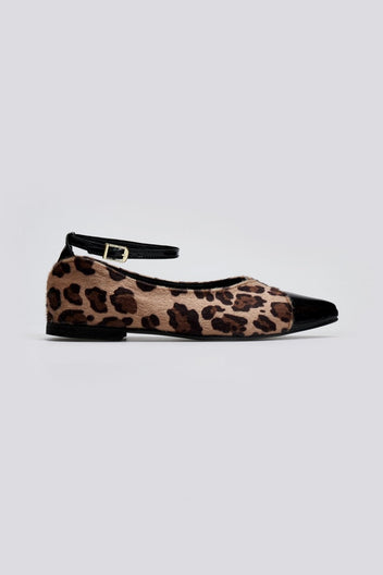 Μπαλαρίνες μυτερές με print Estil - Leopard - thefashionproject.gr - Estil
