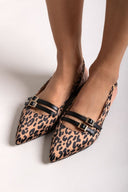 Μπαλαρίνες μυτερές με print TFP - Leopard - thefashionproject.gr - TFP