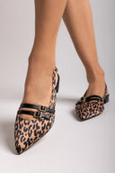 Μπαλαρίνες μυτερές με print TFP - Leopard - thefashionproject.gr - TFP