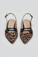 Μπαλαρίνες μυτερές με print TFP - Leopard - thefashionproject.gr - TFP
