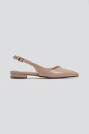 Μπαλαρίνες μυτερές με slingback λουράκι TFP - Nude - thefashionproject.gr - TFP