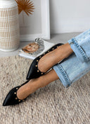 Μπαλαρίνες μυτερές με τρουκς estil - Μαύρο - thefashionproject.gr - Estil