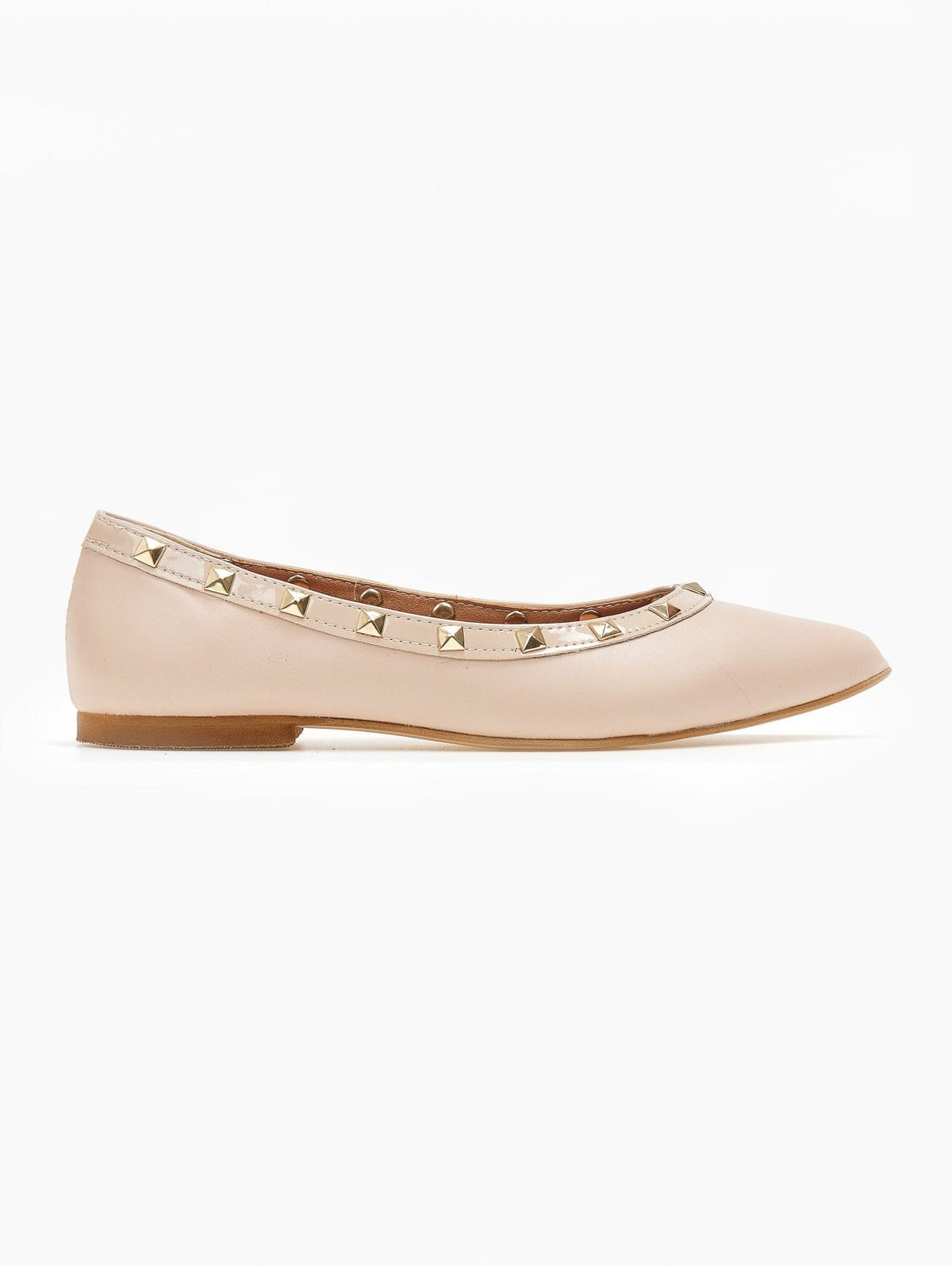 Μπαλαρίνες μυτερές με τρουκς estil - Nude - thefashionproject.gr - Estil