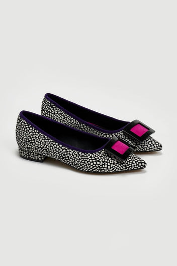 Μπαλαρίνες μυτερές ponyskin AZAREY - Μαύρο - thefashionproject.gr - AZAREY