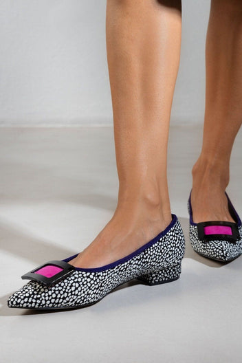 Μπαλαρίνες μυτερές ponyskin AZAREY - Μαύρο - thefashionproject.gr - AZAREY