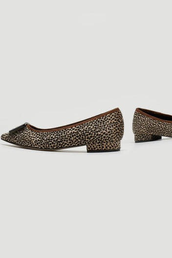 Μπαλαρίνες μυτερές ponyskin AZAREY - Τάουπε - thefashionproject.gr - AZAREY