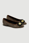 Μπαλαρίνες μυτερές ponyskin AZAREY - Τάουπε - thefashionproject.gr - AZAREY