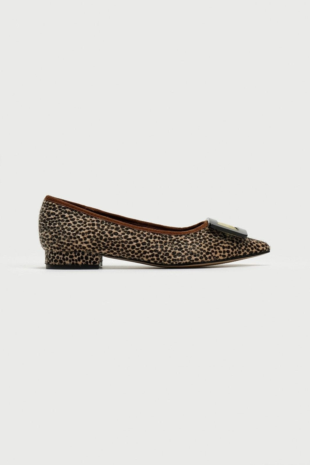 Μπαλαρίνες μυτερές ponyskin AZAREY - Τάουπε - thefashionproject.gr - AZAREY