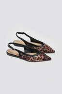 Μπαλαρίνες μυτερές σατέν με print ERYNN - Leopard - thefashionproject.gr - ERYNN