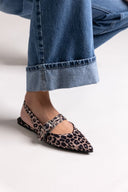 Μπαλαρίνες μυτερές σατέν ONLY 15348050 - Leopard - thefashionproject.gr - ONLY