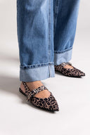 Μπαλαρίνες μυτερές σατέν ONLY 15348050 - Leopard - thefashionproject.gr - ONLY