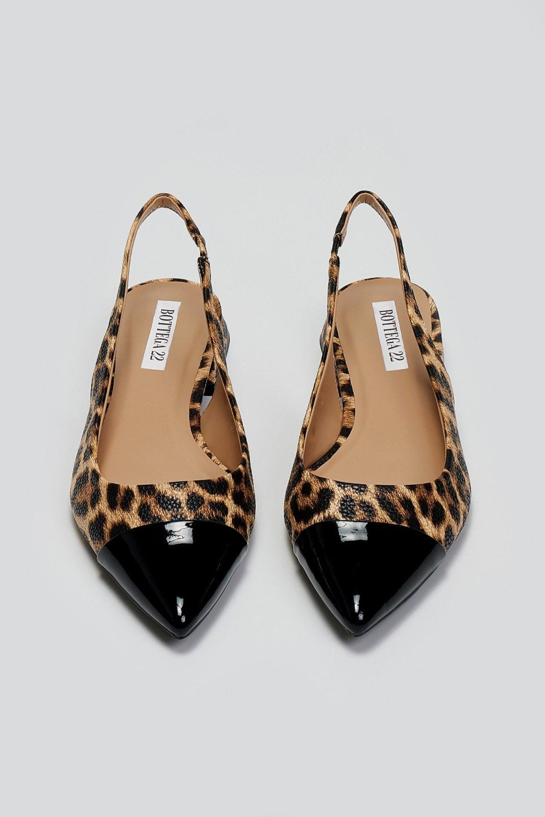 Μπαλαρίνες μυτερές slingback - Leopard - thefashionproject.gr - BOTEGGA 22