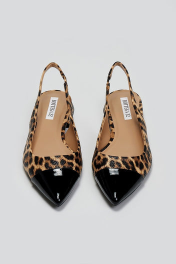 Μπαλαρίνες μυτερές slingback - Leopard - thefashionproject.gr - BOTEGGA 22