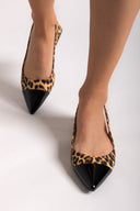 Μπαλαρίνες μυτερές slingback - Leopard - thefashionproject.gr - BOTEGGA 22