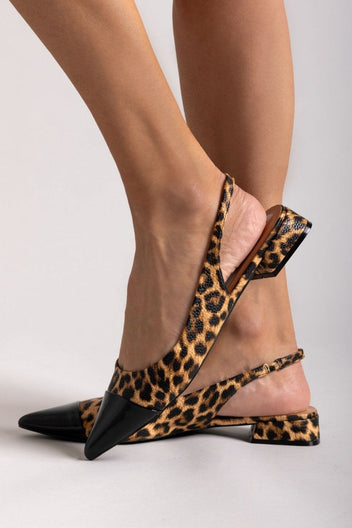Μπαλαρίνες μυτερές slingback - Leopard - thefashionproject.gr - BOTEGGA 22