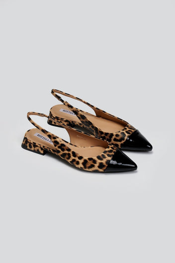 Μπαλαρίνες μυτερές slingback - Leopard - thefashionproject.gr - BOTEGGA 22