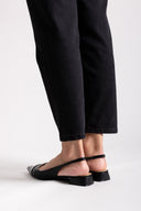 Μπαλαρίνες μυτερές slingback - Μαύρο - thefashionproject.gr - BOTEGGA 22