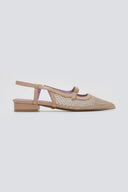 Μπαλαρίνες μυτερές slingback με διαφάνεια MARIAMARE - Nude - thefashionproject.gr - MARIAMARE