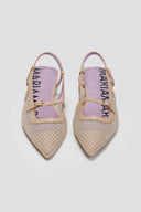 Μπαλαρίνες μυτερές slingback με διαφάνεια MARIAMARE - Nude - thefashionproject.gr - MARIAMARE