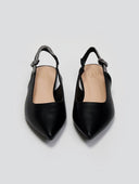 Μπαλαρίνες μυτερές slingback με στρας ERYNN - Μαύρο - thefashionproject.gr - ERYNN