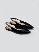 Μπαλαρίνες μυτερές slingback με στρας ERYNN - Μαύρο - thefashionproject.gr - ERYNN