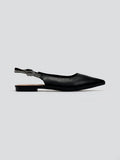 Μπαλαρίνες μυτερές slingback με στρας ERYNN - Μαύρο - thefashionproject.gr - ERYNN