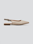 Μπαλαρίνες μυτερές slingback με στρας ERYNN - Μπεζ - thefashionproject.gr - ERYNN