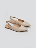 Μπαλαρίνες μυτερές slingback με στρας ERYNN - Μπεζ - thefashionproject.gr - ERYNN