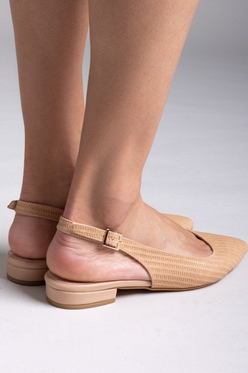 Μπαλαρίνες μυτερές slingback TFP - Biscuit - thefashionproject.gr - TFP