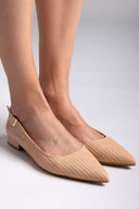 Μπαλαρίνες μυτερές slingback TFP - Biscuit - thefashionproject.gr - TFP
