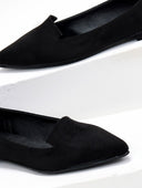 Μπαλαρίνες μυτερές suede Estil - Μαύρο - thefashionproject.gr - Estil
