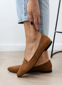 Μπαλαρίνες μυτερές suede Estil - Ταμπά - thefashionproject.gr - Estil
