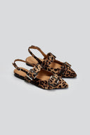 Μπαλαρίνες μυτερές suede με τοκάδες - Leopard - thefashionproject.gr - Ideal shoes