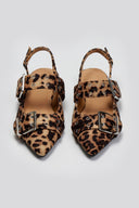 Μπαλαρίνες μυτερές suede με τοκάδες - Leopard - thefashionproject.gr - Ideal shoes