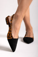 Μπαλαρίνες slingback μυτερές - Leopard - thefashionproject.gr - Sergio Todzi