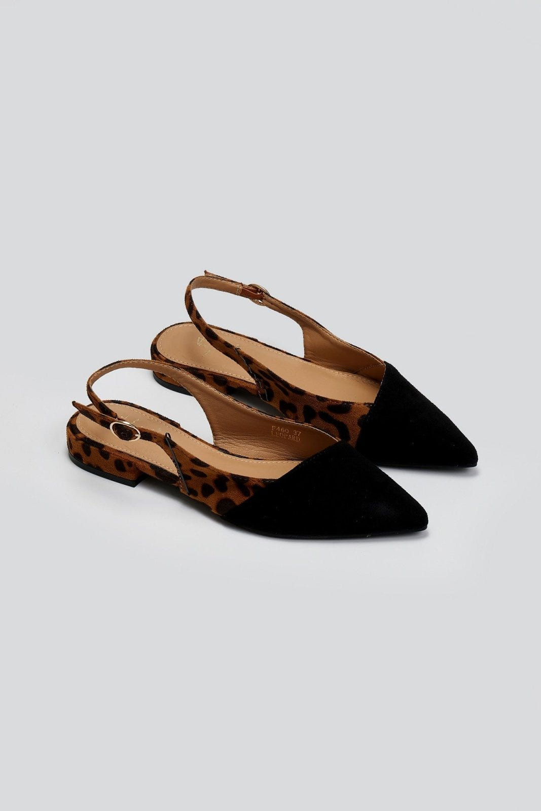 Μπαλαρίνες slingback μυτερές - Leopard - thefashionproject.gr - Sergio Todzi