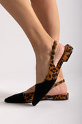 Μπαλαρίνες slingback μυτερές - Leopard - thefashionproject.gr - Sergio Todzi