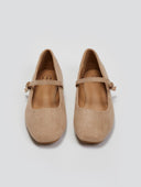 Μπαλαρίνες suede με μπαρέτα ERYNN - Τάουπε - thefashionproject.gr - ERYNN