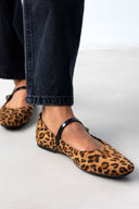 Μπαλαρίνες suede με print - Leopard - thefashionproject.gr - TFP