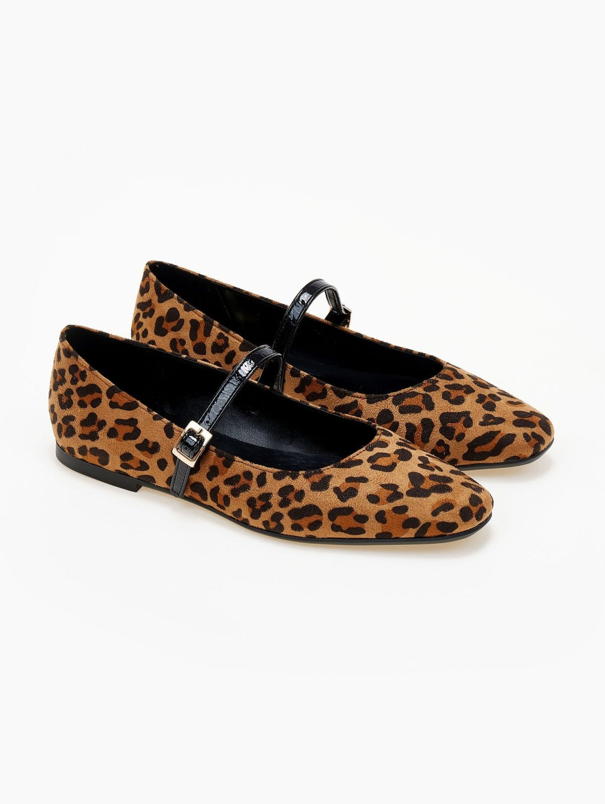 Μπαλαρίνες suede με print - Leopard - thefashionproject.gr - TFP