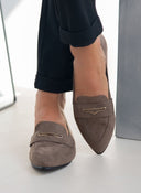 Μπαλαρίνες suede μυτερά estil - Τάουπε - thefashionproject.gr - Estil