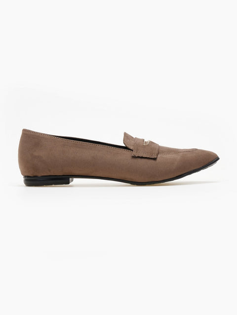 Ballerinas Pointed Suede - Taupe