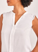 Μπλούζα αμάνικη με δαντέλα ONLY 15157656 - Λευκό - thefashionproject.gr - ONLY