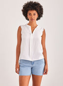 Μπλούζα αμάνικη με δαντέλα ONLY 15157656 - Λευκό - thefashionproject.gr - ONLY