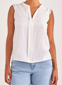 Μπλούζα αμάνικη με δαντέλα ONLY 15157656 - Λευκό - thefashionproject.gr - ONLY
