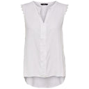 Μπλούζα αμάνικη με δαντέλα ONLY 15157656 - Λευκό - thefashionproject.gr - ONLY