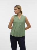 Μπλούζα αμάνικη με κουμπιά Vero Moda 10326002 - Πράσινο - thefashionproject.gr - VERO MODA