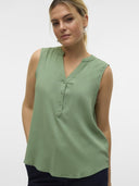 Μπλούζα αμάνικη με κουμπιά Vero Moda 10326002 - Πράσινο - thefashionproject.gr - VERO MODA