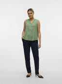 Μπλούζα αμάνικη με κουμπιά Vero Moda 10326002 - Πράσινο - thefashionproject.gr - VERO MODA